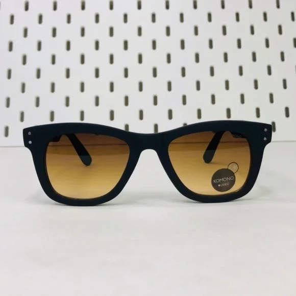 KOMONO sunglasses Allen Black Rubber NEW wayfarer - Picture 5 of 9